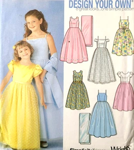 UC Simplicity 7113 Sew Pattern Flower Girls Special Occasion Party Formal Dress - Picture 1 of 4