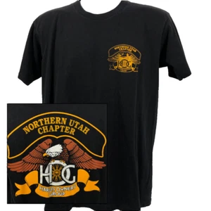 Vintage Harley Davidson T-Shirt Size M Northern UTAH Chapter Eagle Made in USA - Picture 1 of 11