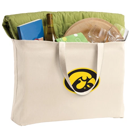 University of Iowa Canvas Tote UI Reusable ShopperMOTHER'S DAY GIFT Cover