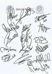 QUEENS PARK RANGERS F.C SIGNED 2006/2007 A4 (12x8) TEAMSHEETx16+COA *RAY JONES* - Picture 1 of 1