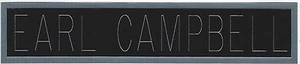 EARL CAMPBELL OILERS NAMEPLATE AUTOGRAPHED SIGNED FOOTBALL-HELMET-JERSEY-PHOTO - Picture 1 of 1