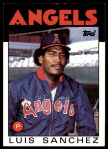 1986 Topps Luis Sanchez California Angels #124