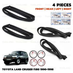 Set 4 Glass Run Window Channel For Toyota Land Cruiser FJ80 FZJ80 1990 - 1998 - Picture 1 of 10