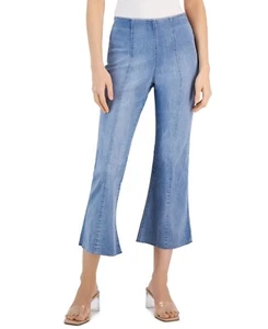 I.n.c. Concepts Women's High-Rise Pull-on Flared Crop Jeans, Light Indigo Sz 16 - Picture 1 of 4