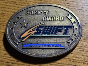 Hebilla de cinturón vintage Swift Safety Award con diamante - Imagen 1 de 10