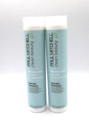 Lot/2 Paul Mitchell Clean Beauty Hydrate Shampoo Olive & Oat Peptide ~ 8.5 oz x2 - Image 1 of 2