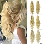 24" Jaw Claw Ponytail Ombre Curly Wavy Pony Tails Clip In Hairpiece Extensions