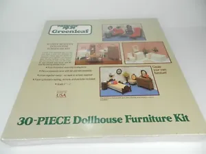 Vintage 1987 NEW SEALED Greenleaf 30 Piece Dollhouse Furniture Kit - Picture 1 of 7