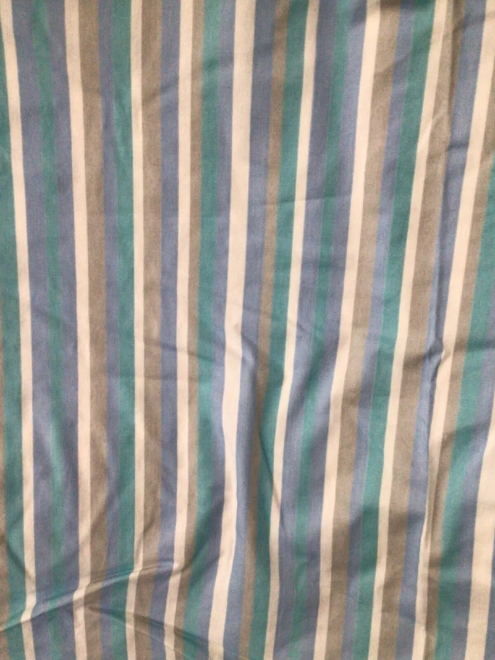 Vintage Cotton Woven Stripe Fabric White , Orange, Red 3 yrds x 45" Wide Brocade - Image 1 of 1