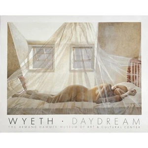 Vintage 1990 Andrew Wyeth Daydream Figurative Nude Poster - Picture 1 of 4