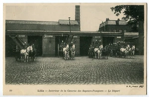 CPA 59 - LILLE -- Intérieur de la caserne des Sapeurs Pompiers n°89 Le Départ - Imagen 1 de 2