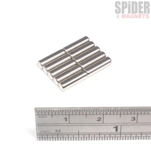 10 Magnets 3mm dia x 10mm Long Neodymium Rod Small Bar Craft Reed Switch 3x10 mm - Picture 1 of 3