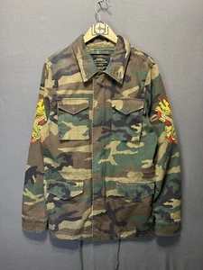 Alpha Industries World Tour Jacket Mens Small Camouflage Parka Military Dragon - Picture 1 of 13