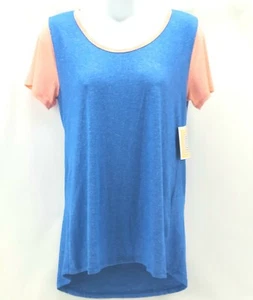 Nuevo con etiquetas LuLaRoe para mujer azul con alto Camisa/blusa naranja manga corta XS - Imagen 1 de 6