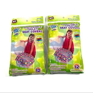 24 Pack Disposable Toilet Seat Covers Potty Training Restroom Safety - Picture 1 of 3