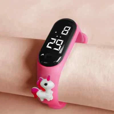 Orologio Elettronico A LED Con Unicorno bambina rosa Digitale Sportivo