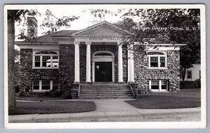 Tarjeta postal H1 de Hepburn Library Colton NY St. Lawrence County RPPC - Imagen 1 de 2