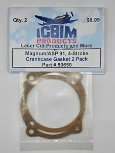 Magnum / ASP 91 FS, Four Stroke Crankcase Gasket 2 Pack-NIP - Picture 1 of 1