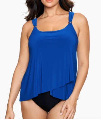 Camiseta Tankini Miraclesuit 6516626 Razzle Dazzle Azul Talla 8 $130 Foto 1 de 4