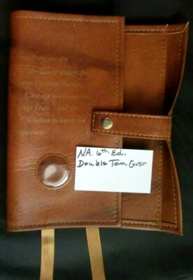 Narcotics Anonymous NA 6th Basic Text & How and Why Tan Double Book Cover Coin - Image 1 of 4