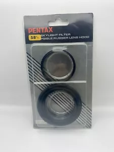 Pentax Classic 58 mm Skylight Filter and Rubber Lens Hood - Picture 1 of 3