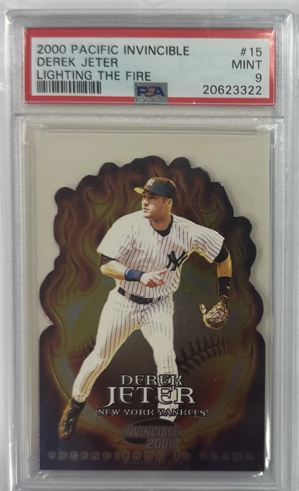 Derek Jeter 2000 Pac Invincible Lighting the Fire #15 PSA 9 Pop 6 solo 4 años 10 Foto 1 de 1