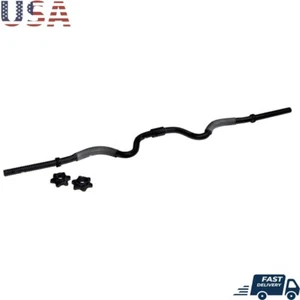 Standard 2 Pezzi Super Curl Bar Estremità Filettate Impugnature Antiscivolo Collari Spin-Lock - Foto 1 di 12
