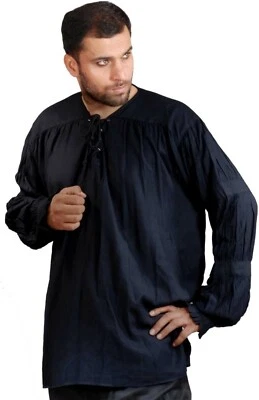 Средневековый пират эпохи Возрождения поэт косплей костюм красная борода рубашка C1009 - Изображение 1 из 2