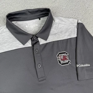 South Carolina Gamecocks Shirt Herren Large grau Columbia Golf Omni Wick Polo NCAA - Bild 1 von 11