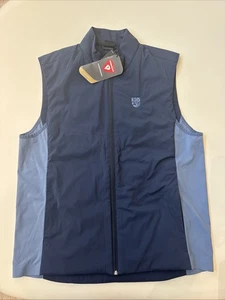 NEW Dunning Vest Men’s XL Blue Hamilton Farm Club Logo Golf - Picture 1 of 5