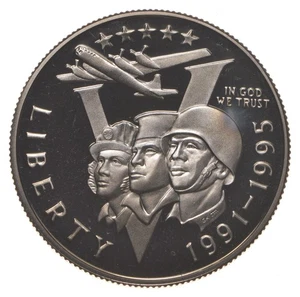 1993 Proof WWII World War 2 1991-1995 Commemorative Half Dollar *0616 - Picture 1 of 3