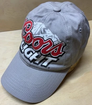 Gorra de cerveza Coors Light Stretch Fit gris con logotipo envejecido nueva sin etiquetas con licencia oficial Foto 1 de 4