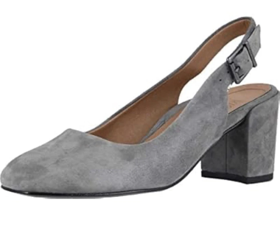 NUEVO SIN ETIQUETAS Mujer Vionic Nareen Gamuza Eslinga Trasera Bloque Tacones Talla 8.5 Foto 1 de 4