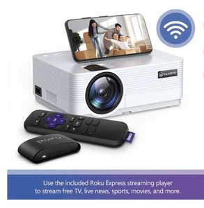 VANKYO Leisure 470 HD Mini Projector with Roku Express Streaming Player - Picture 1 of 8