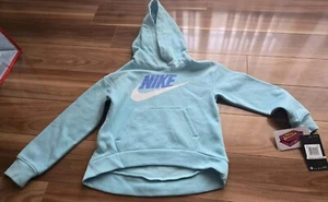 NWT Girls 6 Nike Sweatshirt Top Hoodie Aqua Purple - Picture 1 of 7