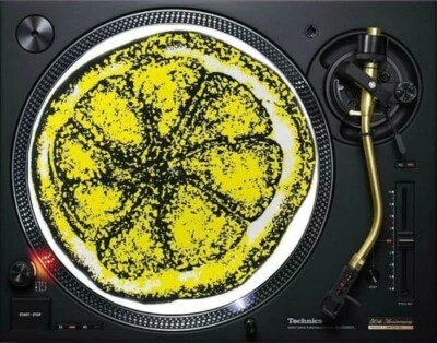 Stone Roses Lemon Inspired 12" SLIPMAT DJ TURNTABLES Slip Record Vinyl Matt - Image 1 of 2