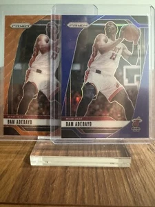 2024-25 Panini Prizm Bam Adebyao Miami Heat Orange Wave + Blue Refractor 2 Cards - Picture 1 of 3