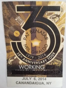 PAT BENATAR / 35th ANNIVERSARY ORIGINAL CONCERT TOUR CLOTH BACKSTAGE PASS *LAST - Picture 1 of 1