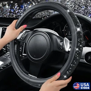 Universal Bling Rhinestone Steering Wheel Cover w/ Crystal Diamond for Women USA - Picture 1 of 15