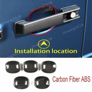 Borde de tazón de manija de puerta exterior de fibra de carbono ABS para Benz G W463 G350 G55 G63 19+ - Imagen 1 de 8