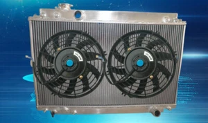 Alu Radiator+FAN FOR LEXUS SC300 JZZ30 93-98 /TOYOTA SOARER JZZ31 MT 1991-2000 - Picture 1 of 6