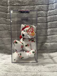 Authenticated Ty Beanie Baby 1998 Holiday Teddy - MWMT. New In Display Box - Picture 1 of 3