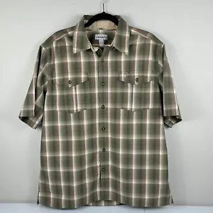 Camicia uomo Carhartt Relaxed Fit a quadri maniche corte con bottoni verde crema - Foto 1 di 12