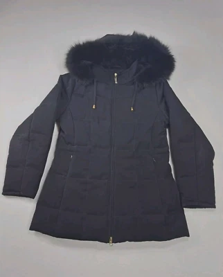 Chaqueta deportiva Bromley para mujer PXS negra plumas abrigo acolchado aislado de piel de zorro Foto 1 de 4