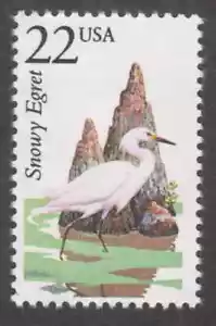 USA. 2321. 22c. Snowy Egyet, nordamerikanische Tierwelt. Neuwertig mit 1987 - Bild 1 von 1
