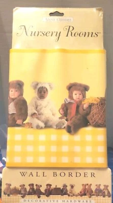 ANNE GEDDES Papel Pintado Borde Guardería OSOS DE PELUCHE Amarillo Guinga Bebé NUEVO Paquete Foto 1 de 4