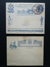 Gran Bretagna United Kingdom VR Penny Postage Jubilee 1840-1890 cover + card