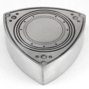 ROTOR SHAPED BRAKE / CLUTCH MASTER CYLINDER CAP COVER RX-7 RX7 13B 20B POLISHED - Picture 1 of 6