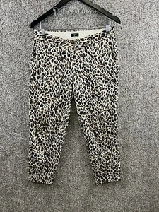 J. Crew Factory City Fit Pants Women's Size 4 Animal Print Dress Pants Tapered - Picture 1 of 8