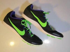 Nike Sz 11.5 Spikes Zoom Rival D 9 Distance Running Shoes Black 806556-035  - Picture 1 of 7